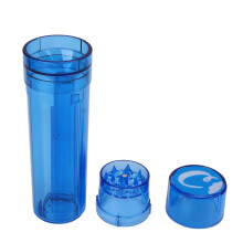 Transparent Herb Grinder Blue – Portable, Washable, 5.2cm Spice Crusher
