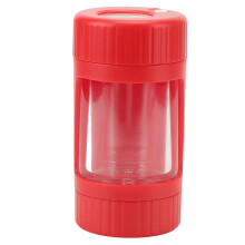 Geruchsdichter Behälter mit Licht & Lupe, Rot, 12,5 cm