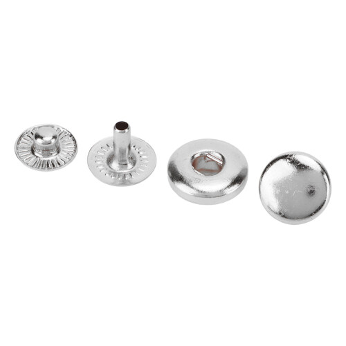 200 Pack 8mm Copper Snap Fasteners Kit for Leather & Clothes Silver 1