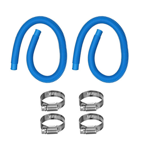 Pool Pump Hose 1.25 Inch for Above Ground Pools, Flexible LeakResistant Replacement, 2 Pack Blue 1m