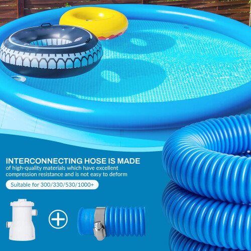 Pool Pump Hose 1.25 Inch for Above Ground Pools, Flexible LeakResistant Replacement, 2 Pack Blue 1m 2