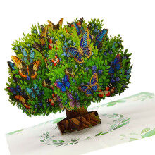 Lovely 3D Floral Butterfly Card High Quality-butterfly green