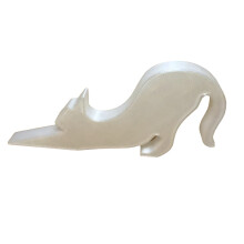 Door Bumper Elegant Black Cats Figure Door Stoppers-White