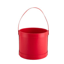 Stilvoller Eimer mit Blumenarrangement, rosafarbener-Rot
