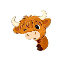 Left Or Right Peeking Cow Wall Decoration For Nursery-right
