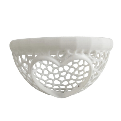 Fish Tanks Platform Decoration Artificial Hideaway Heart-White