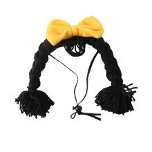 Fashion Pet Headpiece Eye-catching Look Wigs for-Black