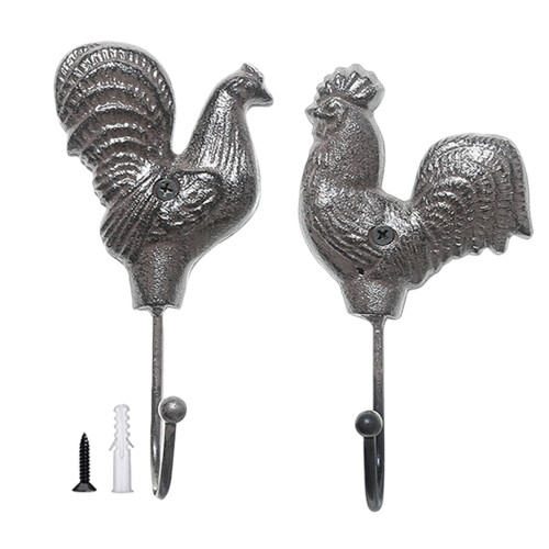 Decorative Iron Chicken Shaped Hook For Hanging Keys Hats-hen 1