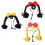 Perruques de mode pour animaux de compagnie, postiche pour-Noir 2