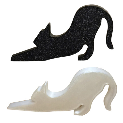 Speelse zwarte katten design deurhouder beveiligt de deur-Wit 1