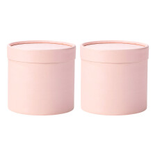 2 Stück Blumenarrangement-Eimer, zartes Design,-Rosa