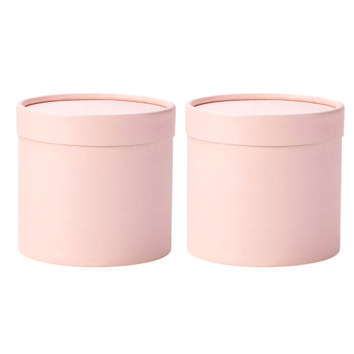2 Stück Blumenarrangement-Eimer, zartes Design,-Rosa