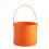 Modische Geschenkverpackungsbox aus Leder in runder Form-Orange 1