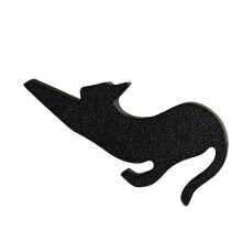 Butée de porte unique pour chats avec pare-chocs de porte-Noir