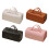 Expandable Travel Toiletry Bag With Multiple Section PVC-Khaki 3