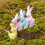 Easter Bunnies Figurines Resin Rabbit Statues-Multi-Colored 5