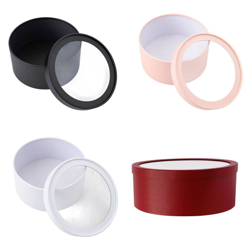 Transparenter PVC-Blumenstraußhalter mit Deckel.-Weiß 1