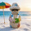 Humorous Snowman Statue Desktop Enhancement Creative Christmas 4