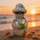 Humorous Snowman Statue Desktop Enhancement Creative Christmas 7