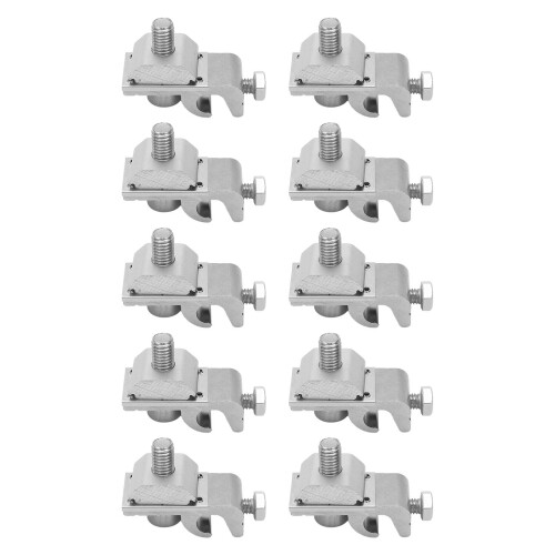 10 Pack Solar Panel Grounding Clips and Lugs, PV Module Mounting Rail Bracket Clamp Set 1