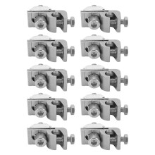 10 Pack Solar Panel Grounding Clips and Lugs, PV Module Mounting Rail Bracket Clamp Set