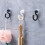 12 Pcs Self Adhesive Hooks 360 Rotatable NoDrill Transparent Wall and Ceiling Hooks with Scraper 5