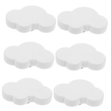 6pcs White Cabinet Knobs and Rubber Drawer Pulls for Kitchen Wardrobe – Stylish Durable Handles
