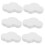 6pcs White Cabinet Knobs and Rubber Drawer Pulls for Kitchen Wardrobe – Stylish Durable Handles 1