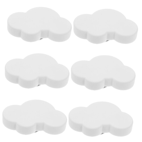 6pcs White Cabinet Knobs and Rubber Drawer Pulls for Kitchen Wardrobe – Stylish Durable Handles
