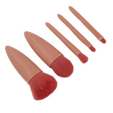 5 Stück Pinkes Make-up-Pinselset, Künstliche Fasern, Augen- und Puderpinsel