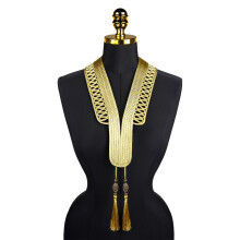 Decorative Gold Thread Collar Sewing on Clothing Applique For-A