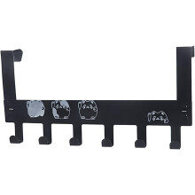 Over the Door Hooks with 6 Hooks, Heavy Duty Metal Rack for Clothes Towels Bedroom Bathroom
