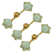 3Pcs Braided Chinese Knot Button Closure Sewing-Light Green