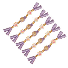 5Pcs Cheongsam Knot Button Decorative Chinese-Light Pu rple