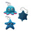 Marine Fish Shape Scum Absorber Sponge-8 armed sea creature 2