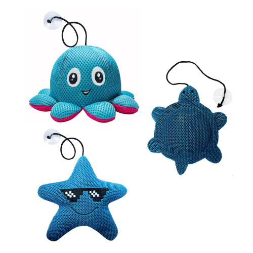 Marine Fish Shape Scum Absorber Sponge-8 armed sea creature 1