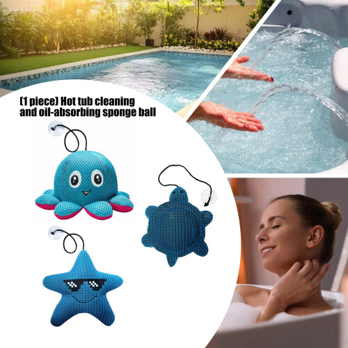 Marine Fish Shape Scum Absorber Sponge-8 armed sea creature 2