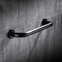 Black Aluminum Bathroom Grab Bar 30cm SlipResistant Safety Handrail for Elderly Wall Mounted