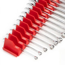 Magnetic Wrench Organizer Set of 40, Modular Red Tool Drawer Organizer for Mechanics and Garage Use