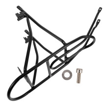 Aluminum Bike Rear Rack with Comfort Padded Seat, Folding Bicycle Cargo Carrier for Adults
