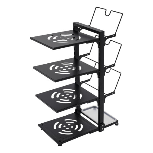 Adjustable 4Tier Pot and Pan Organizer Rack with SpaceSaving Design for Kitchen Storage 2