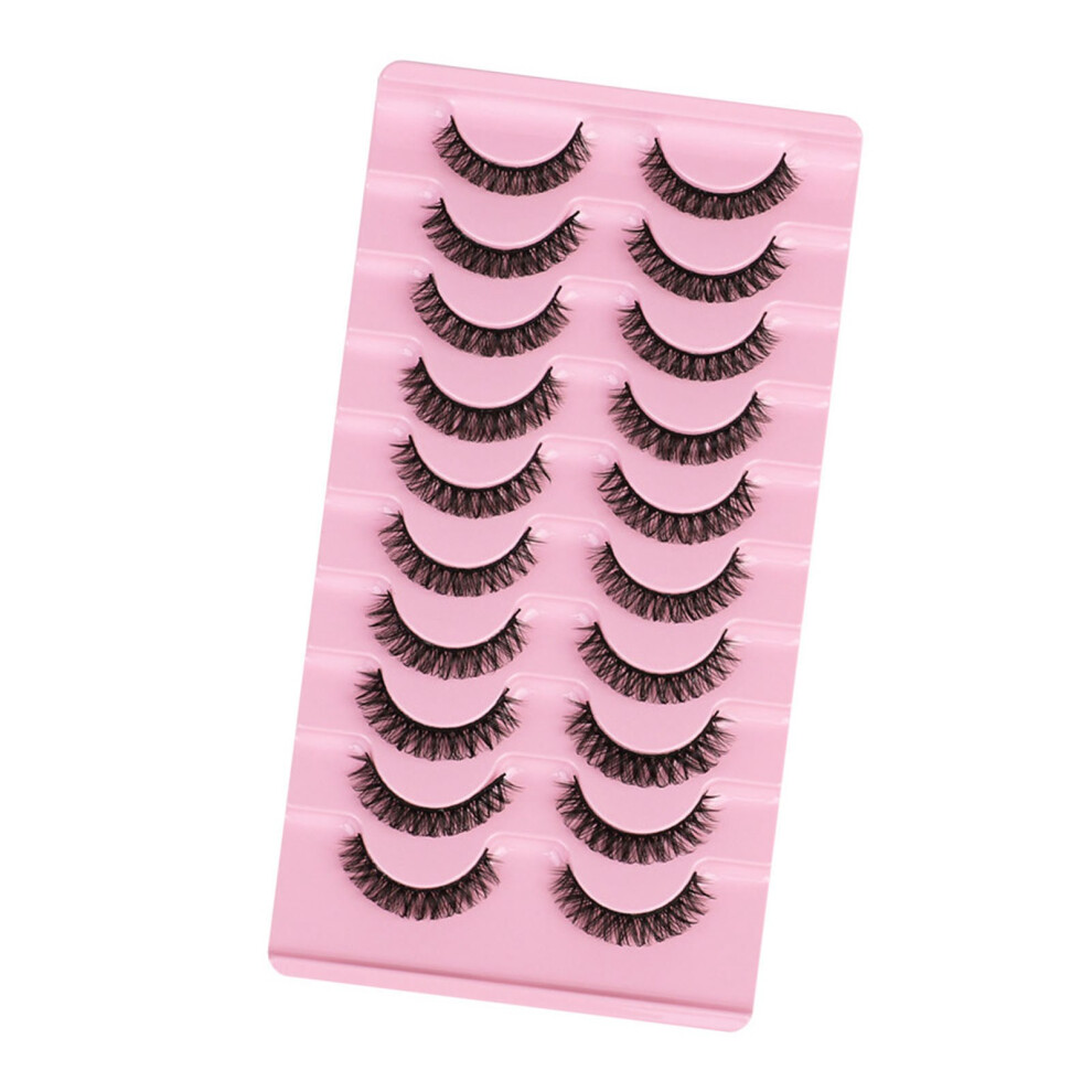 10 Pairs Reusable Self-Adhesive False Eyelashes No Glue, Thick Natural Look