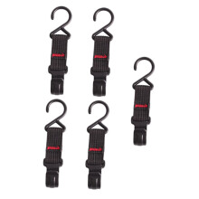 5Pcs SShaped Camping Hooks with HeavyDuty Nylon Straps Tent Pole Hangers for Outdoor Storage