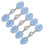5Pcs Pearls Embellished Chinese Knot Button-Light Blue 1