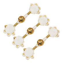 3Pcs Traditional Chinese Knot Button Closure Handmade-Apricot