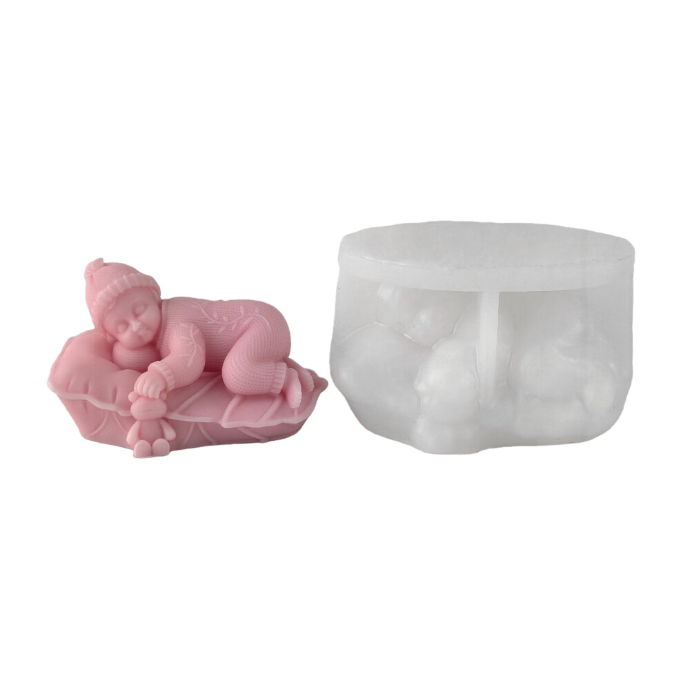 Sleep Angel Staue Silicone Candle Molds-Sleeping Angel J5531