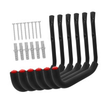 Wall Mounted Storage Hooks Heavy Duty Garage Organizer for Bike Kayak Ski Snowboard Paddle 6pcs
