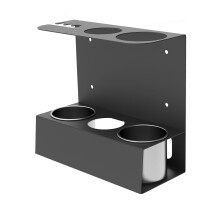 Grease Spray Holder Wall Mount Organizer with Durable Iron Structure and Removable Drip Cups for Garage Workshop