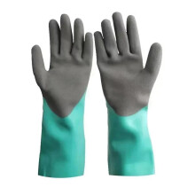 Rubber Cleaning Gloves 35cm Long Cuff Heavy Duty Household Gloves with AntiSkid Grip and Cut Resistant Protection