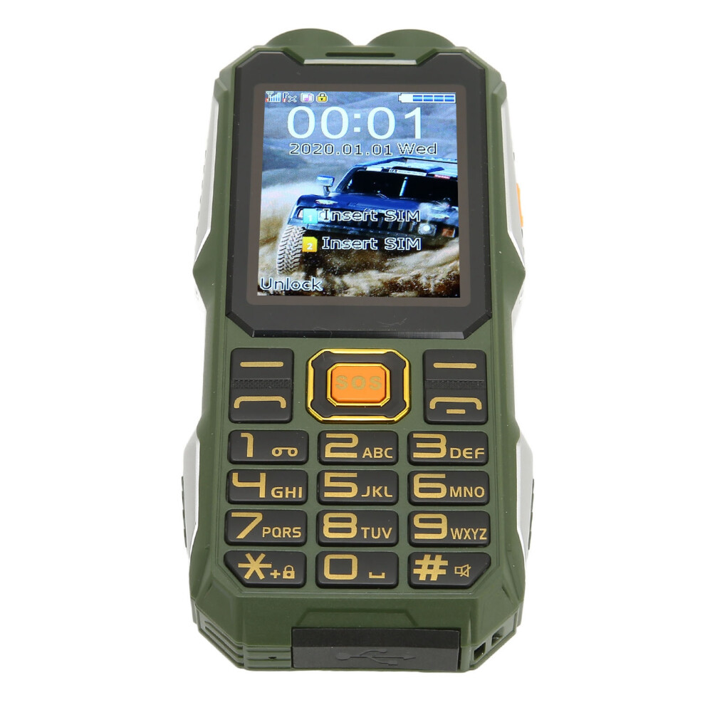 2G Unlocked Senior Phone 16800Mah Big Button 2.4In Green 8091390138383
